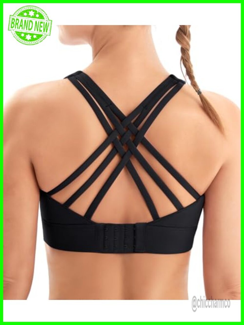 High Support Strappy Sports Bra Women Workout Tank